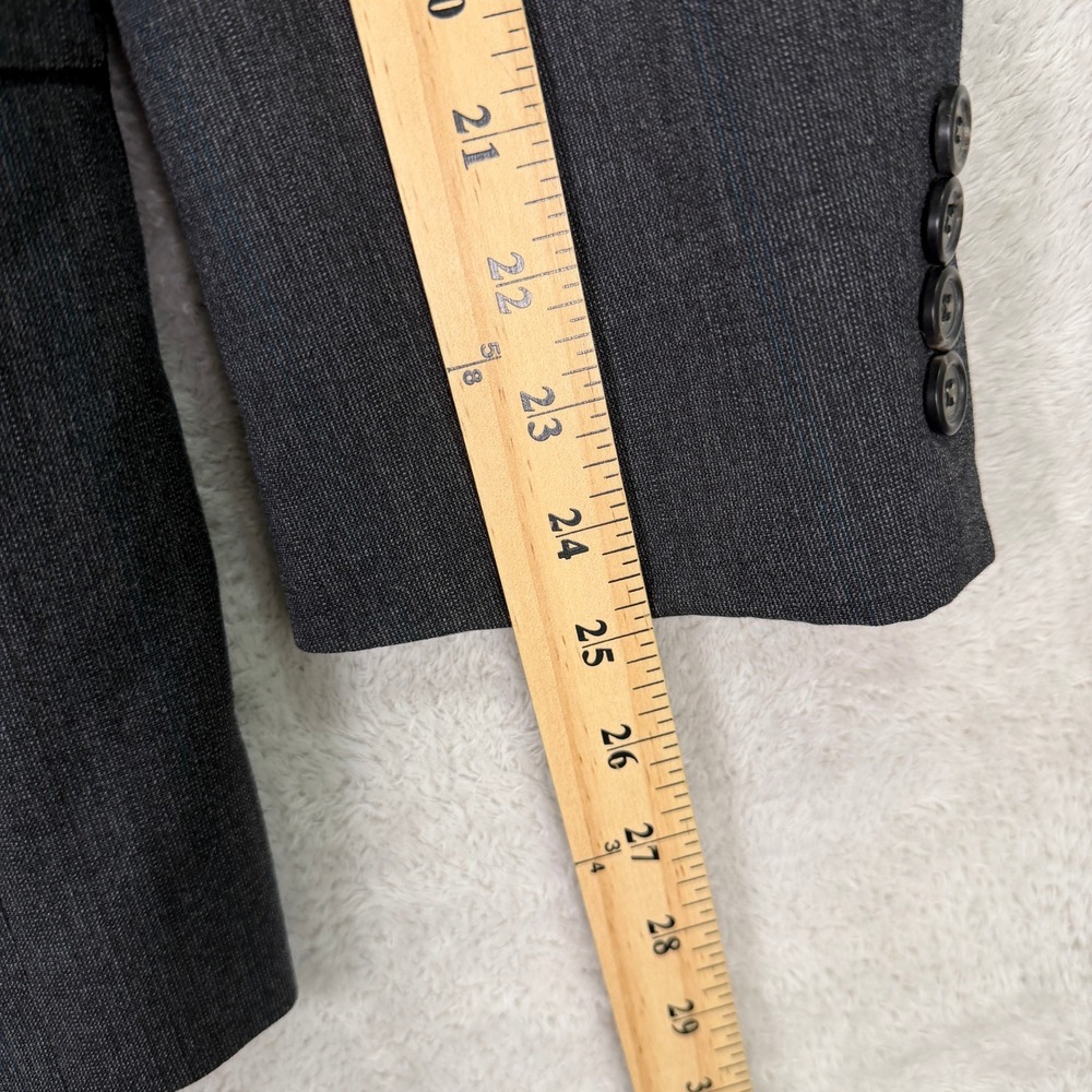 Polo University Ralph Lauren Mens 42R Blazer Charcoal Gray Stripe Sport Coat USA - Picture 7 of 10